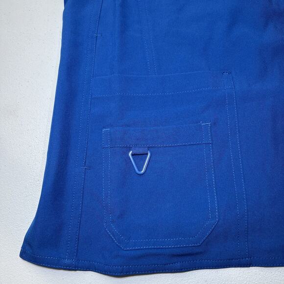 Med Couture Activate Performance Stretch Scrub Top Women’s Size Small‎ Royal NWT - Picture 5 of 7